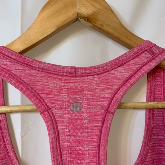Lululemon Swiftly Tech Tank Heathered Pink Size 10 - Picture 3 of 5